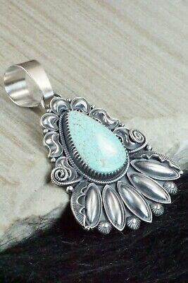 Turquoise and Sterling Silver Pendant - Derrick Gordon