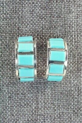 Turquoise & Sterling Silver Earrings - Lloyd Kanesta