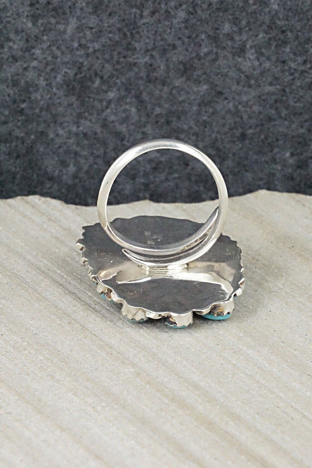 Turquoise and Sterling Silver Ring - Jesse Williams - Size 6.5 (adjustable)