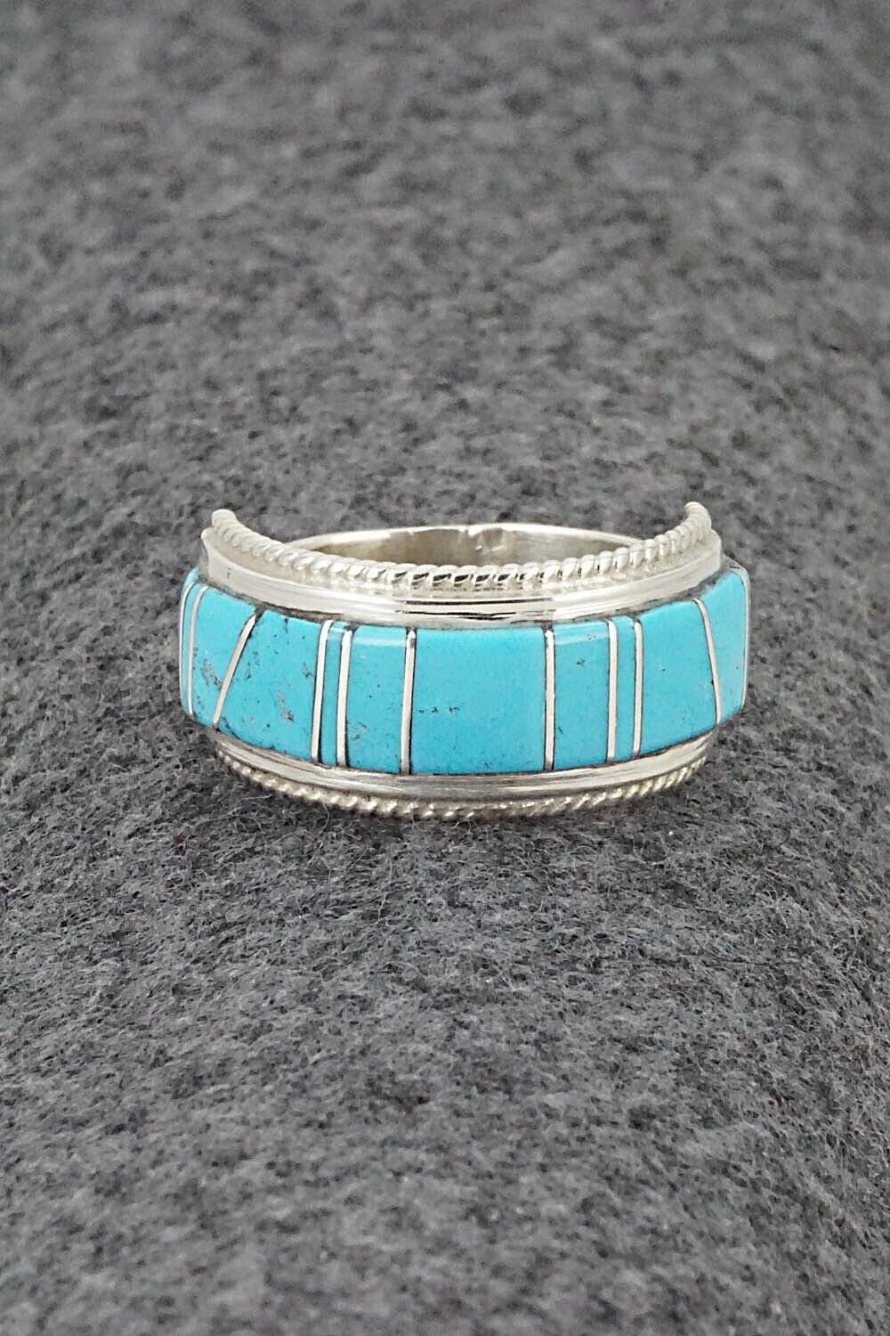 Turquoise & Sterling Silver Ring - Deirdre Luna Panteah - Size 10.5
