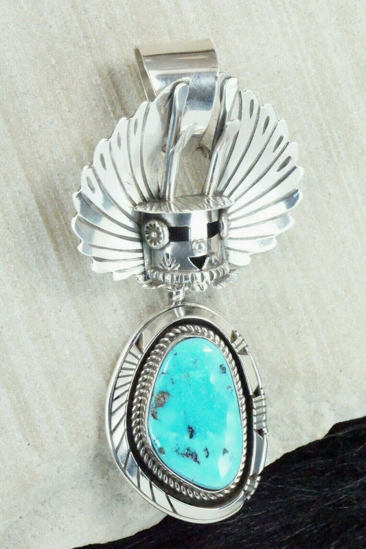 Turquoise & Sterling Silver Pendant - Rita Lee