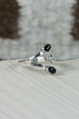 Navajo Onyx and Sterling Silver Ring - Roger Pino - Size 9.75 - High Lonesome Trading