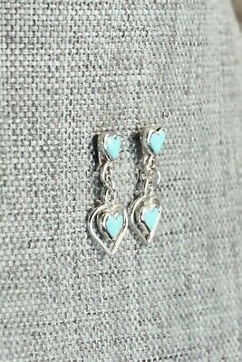 Turquoise & Sterling Silver Earrings - Kallen Kallestewa