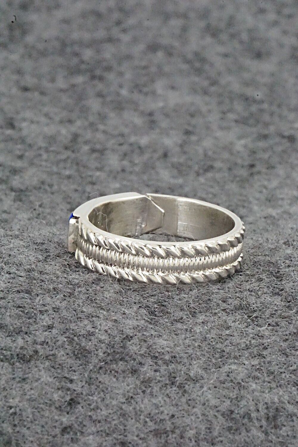 Opalite & Sterling Silver Inlay Ring - Orlando Laweka - Size 7.75