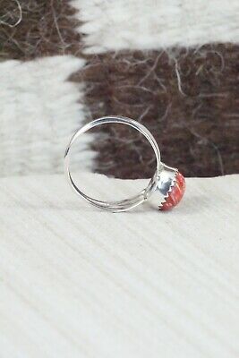 Spiny Oyster & Sterling Silver Ring - Robert Martinez - Size 7.25