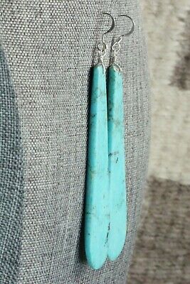 Turquoise & Sterling Silver Earrings - Lupe Lovato