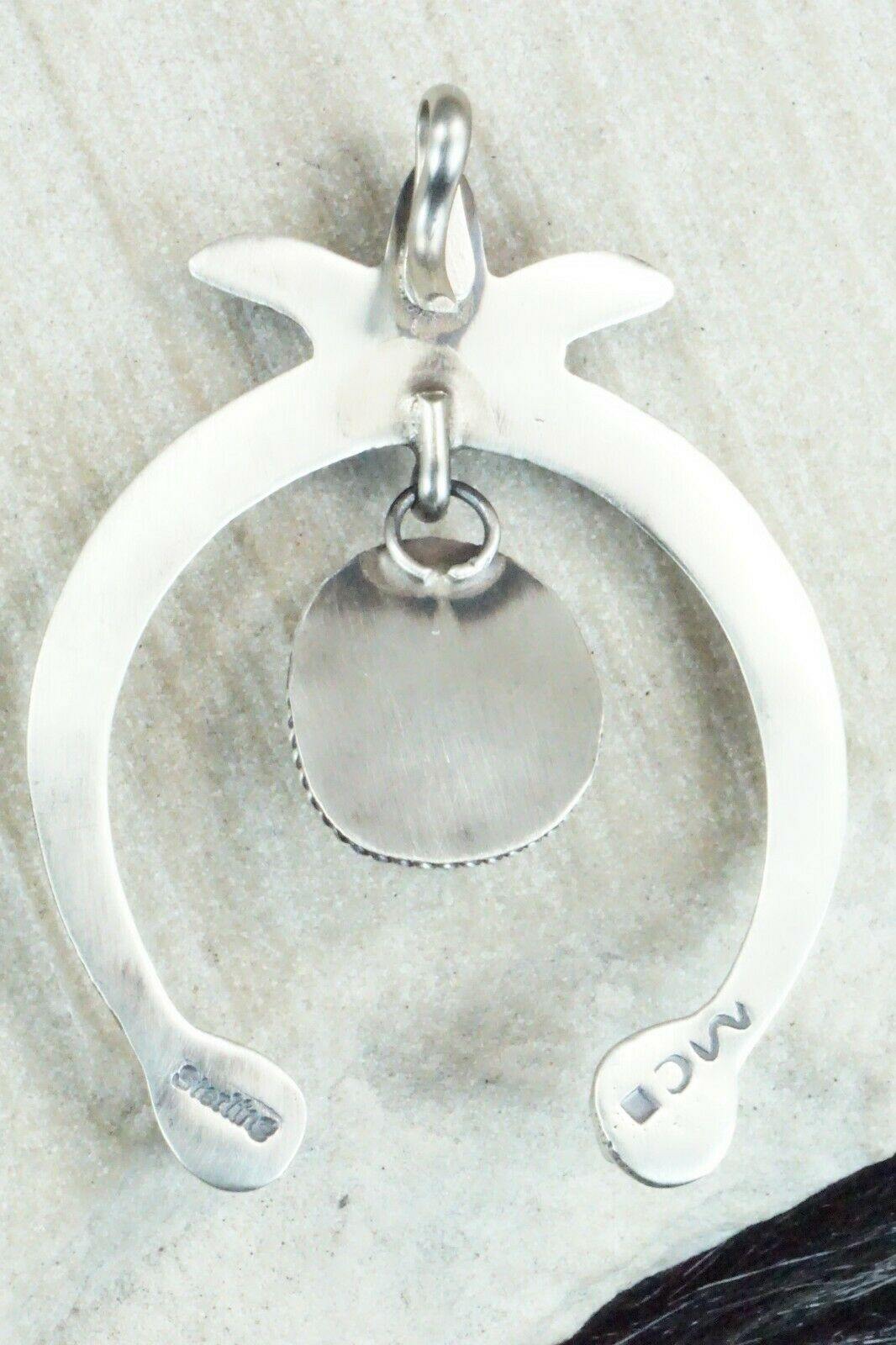 Turquoise and Sterling Silver Pendant - Martha Cayatineto - High Lonesome Trading
