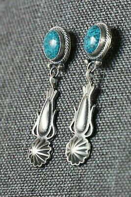 Turquoise & Sterling Silver Earrings - Annie Spencer - Navajo - High Lonesome Trading