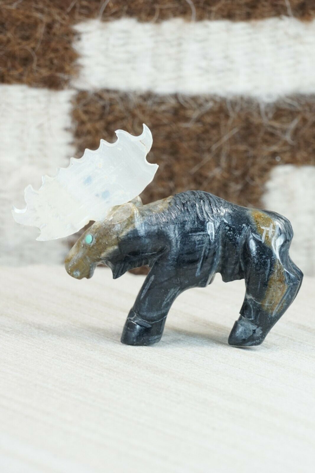 Moose Zuni Fetish Carving - Jonas Hastito