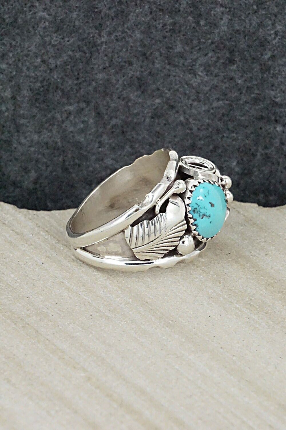 Turquoise & Sterling Silver Ring - Max Calladitto - Size 9.5