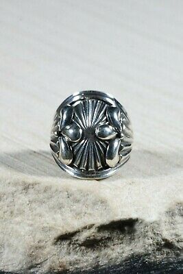Navajo Sterling Silver Ring - Derrick Gordon - Size 8 - High Lonesome Trading