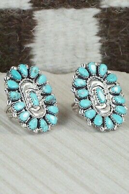 Turquoise & Sterling Silver Squash Blossom Set - Victor Begay