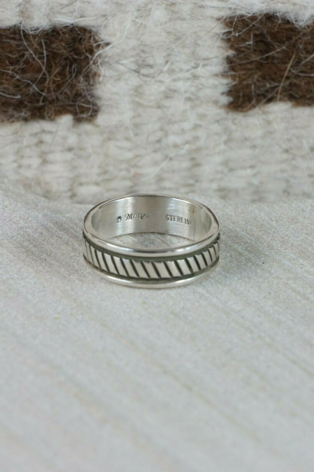 Navajo Sterling Silver Ring - Bruce Morgan - Size 5 - High Lonesome Trading