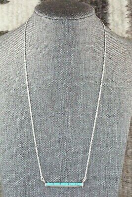 Turquoise & Sterling Silver Necklace - Rolanda Natachu