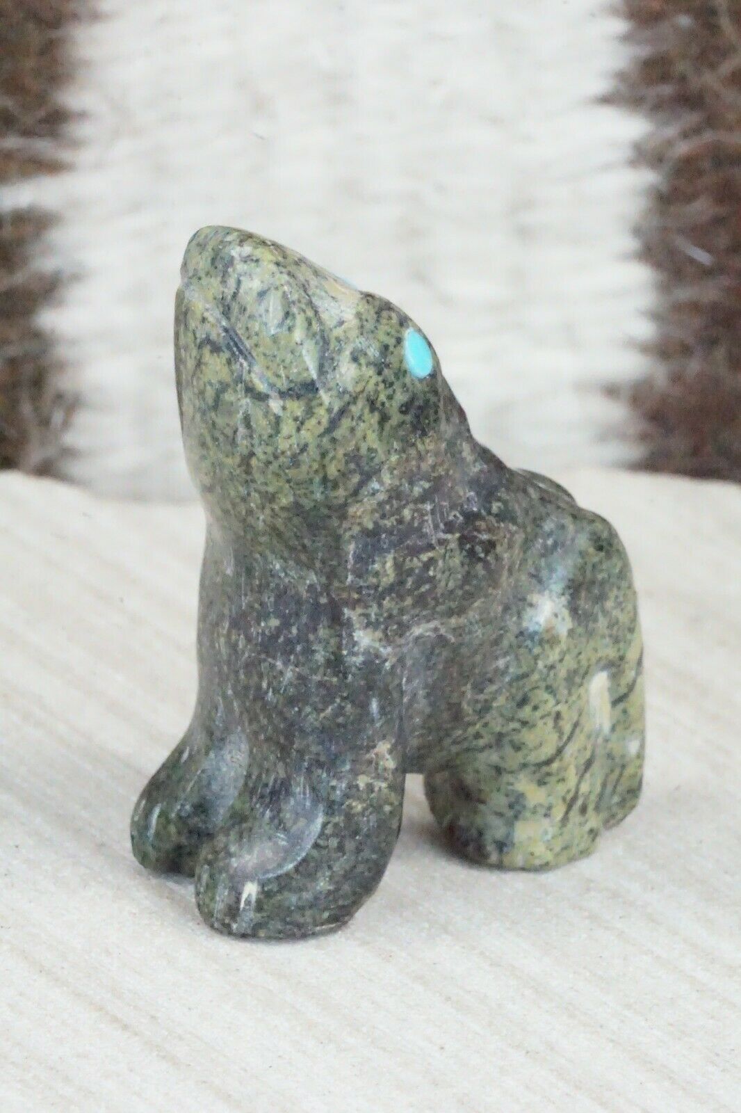 Frog Zuni Fetish Carving - Alvin Calavaza - High Lonesome Trading