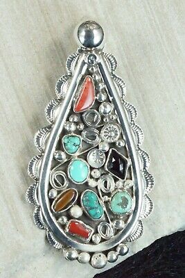 Multi Stone and Sterling Silver Pendant - Delbert Arviso