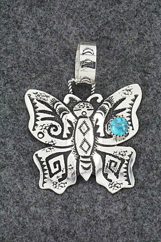 Turquoise & Sterling Silver Pendant - Richard Singer