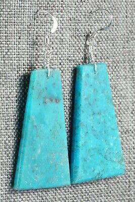 Turquoise & Sterling Silver Earrings - Lupe Lovato
