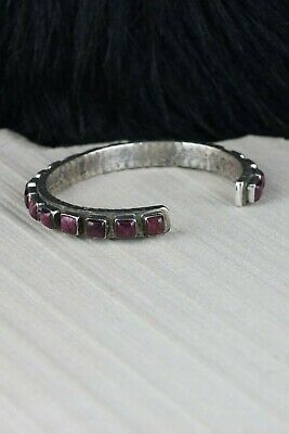 Navajo Spiny Oyster and Sterling Silver Bracelet - Ernest Rangel - High Lonesome Trading