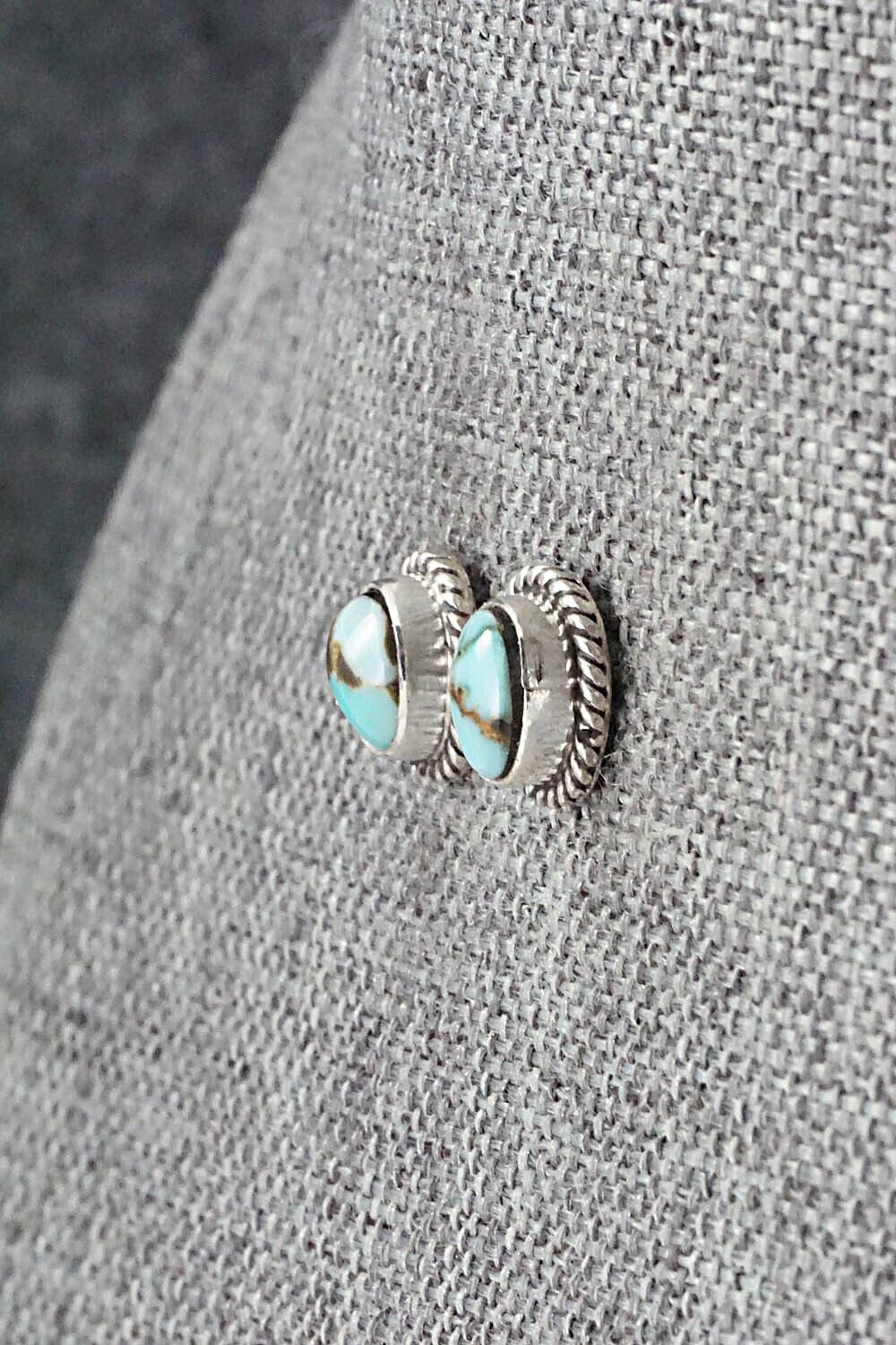 Turquoise & Sterling Silver Earrings - Rosemary Saunders