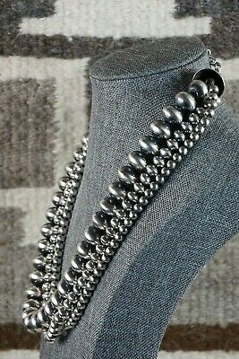 Navajo 3 Strand Sterling Silver Necklace - Jan Mariano - High Lonesome Trading