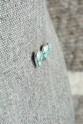 Turquoise & Sterling Silver Earrings - Thurza Leekya