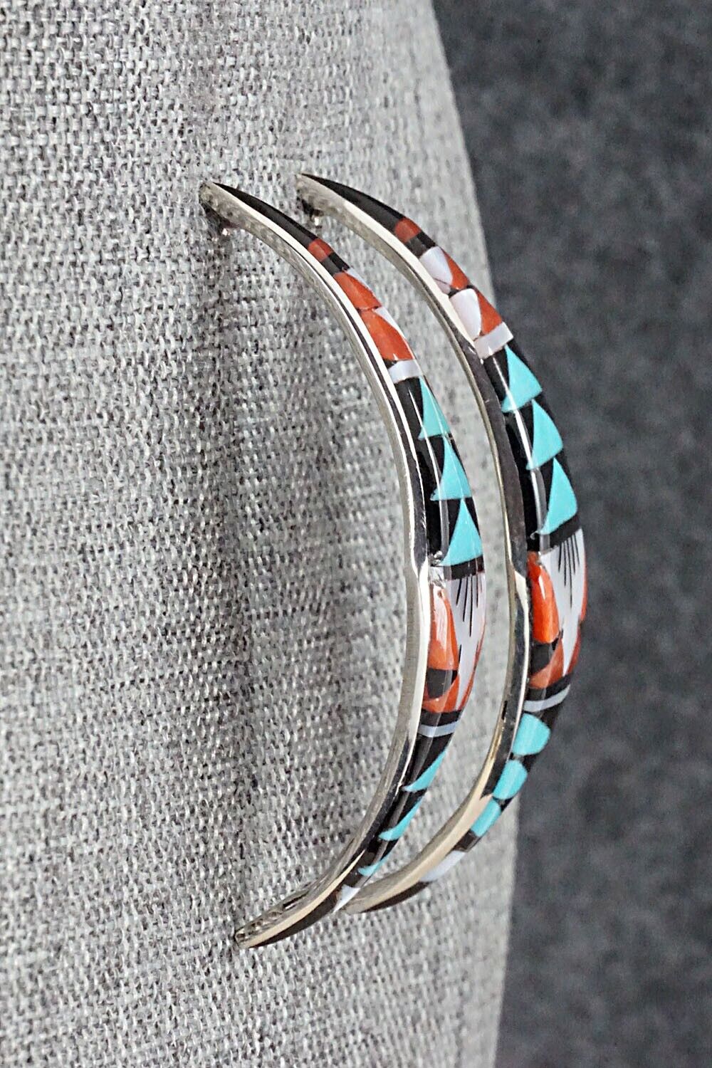 Multi Stone & Sterling Silver Earrings - Leif Esalio