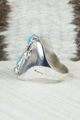 Turquoise & Sterling Silver Ring - Wilbur Myers - Size 9