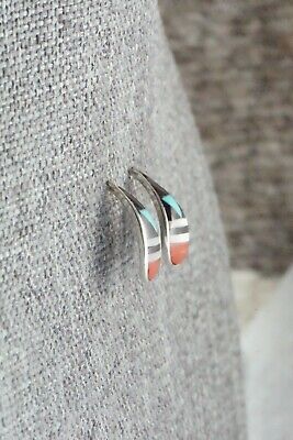 Multi Stone Inlay & Sterling Silver Earrings - Bernadette Boone