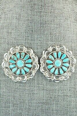 Turquoise & Sterling Silver Earrings - Justina Wilson