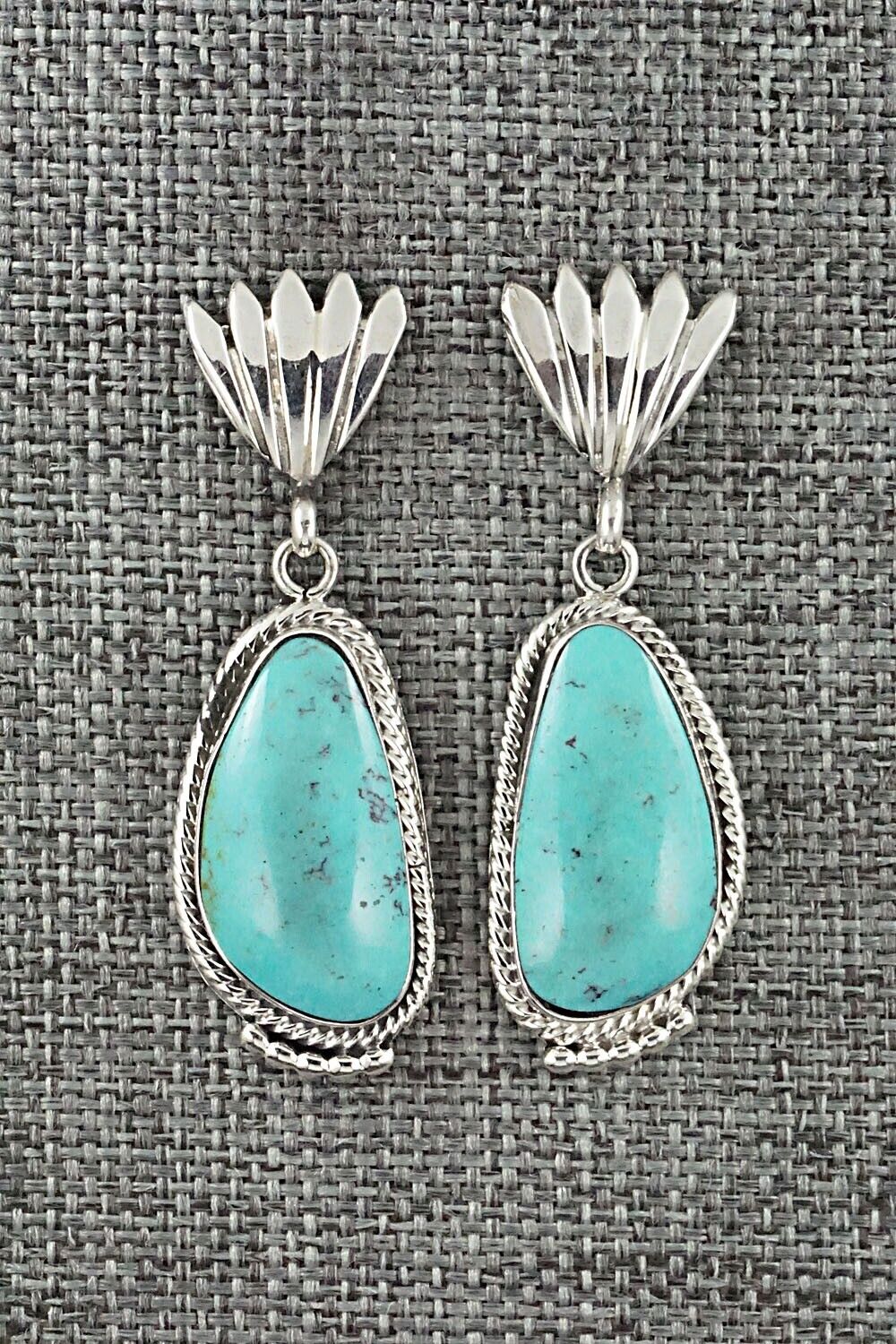 Turquoise and Sterling Silver Earrings - Sharon McCarthy