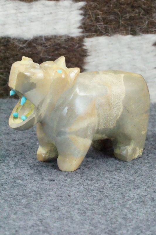 Hippo Zuni Fetish Carving - Enrike Leekya