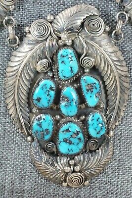 Turquoise & Sterling Silver Necklace and Earrings - Nora Tsosie
