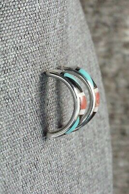 Multi Stone Inlay & Sterling Silver Earrings - Delberta Boone