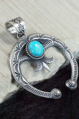 Turquoise & Sterling Silver Pendant - Kevin Billah
