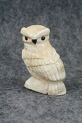 Owl Zuni Fetish Carving - Edison Bobelu