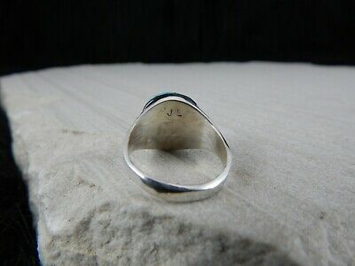 Zuni Turquoise & Sterling Silver Ring - Johnson Laweka - Size 9 - High Lonesome Trading