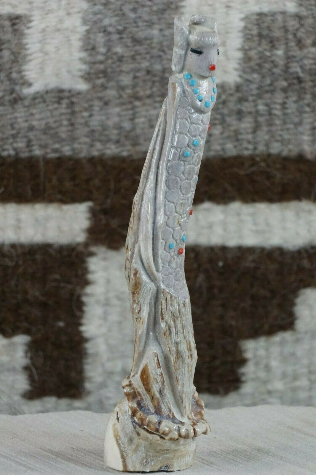 Corn Maiden Zuni Fetish Carving - Derrick Kaamasee - High Lonesome Trading