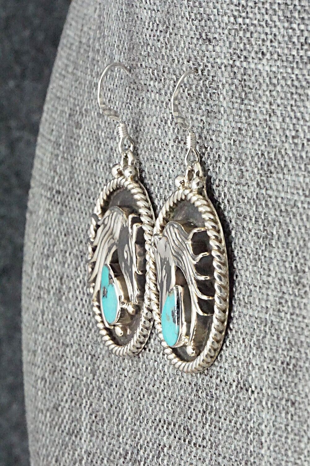 Turquoise & Sterling Silver Earrings - Genevieve Francisco