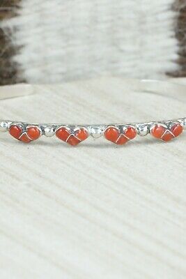 Coral & Sterling Silver Bracelet - Karla Chavez
