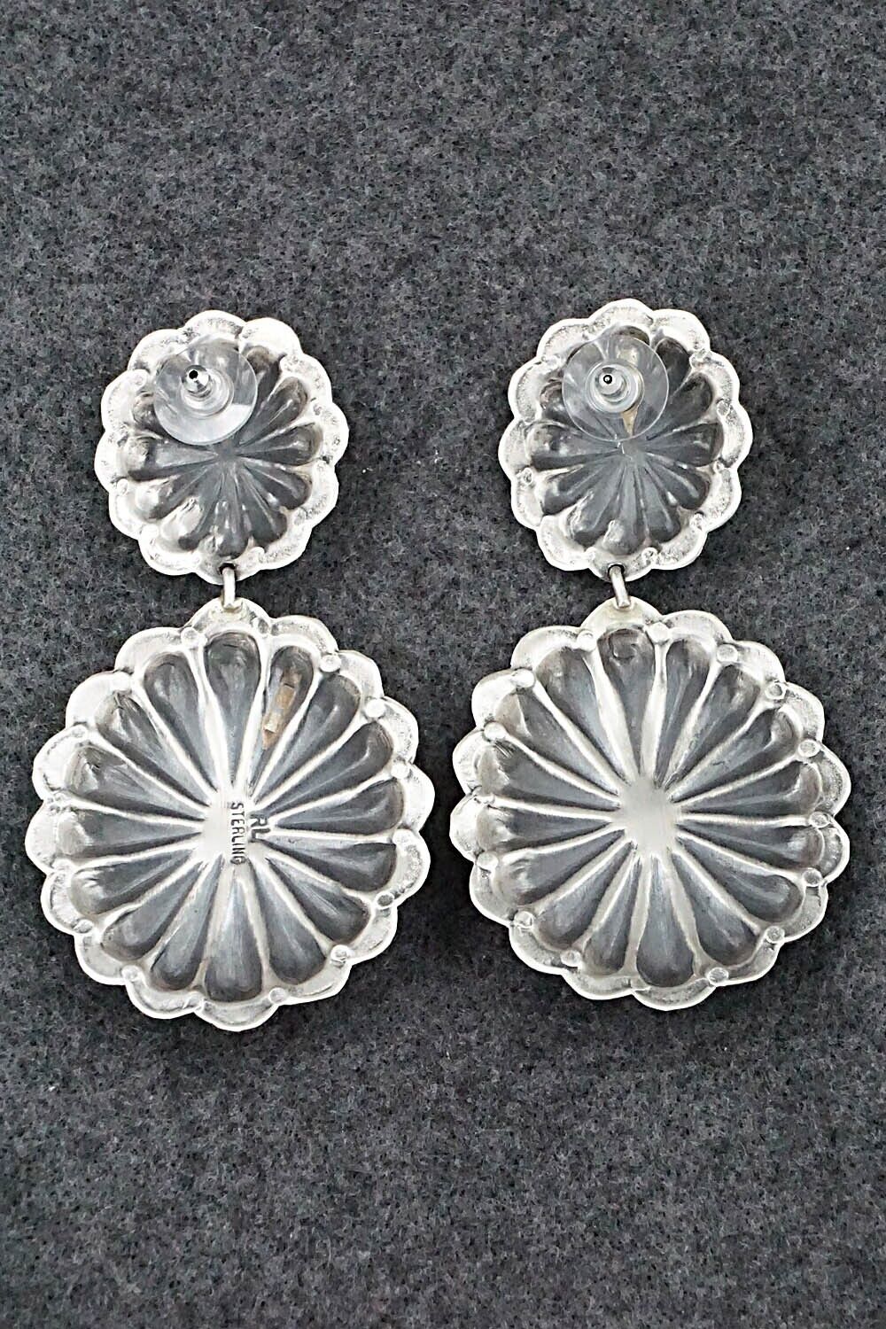 Coral & Sterling Silver Earrings - Rita Lee
