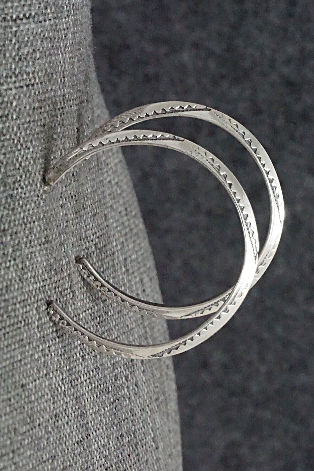 Sterling Silver Hoop Earrings - Elaine Tahe