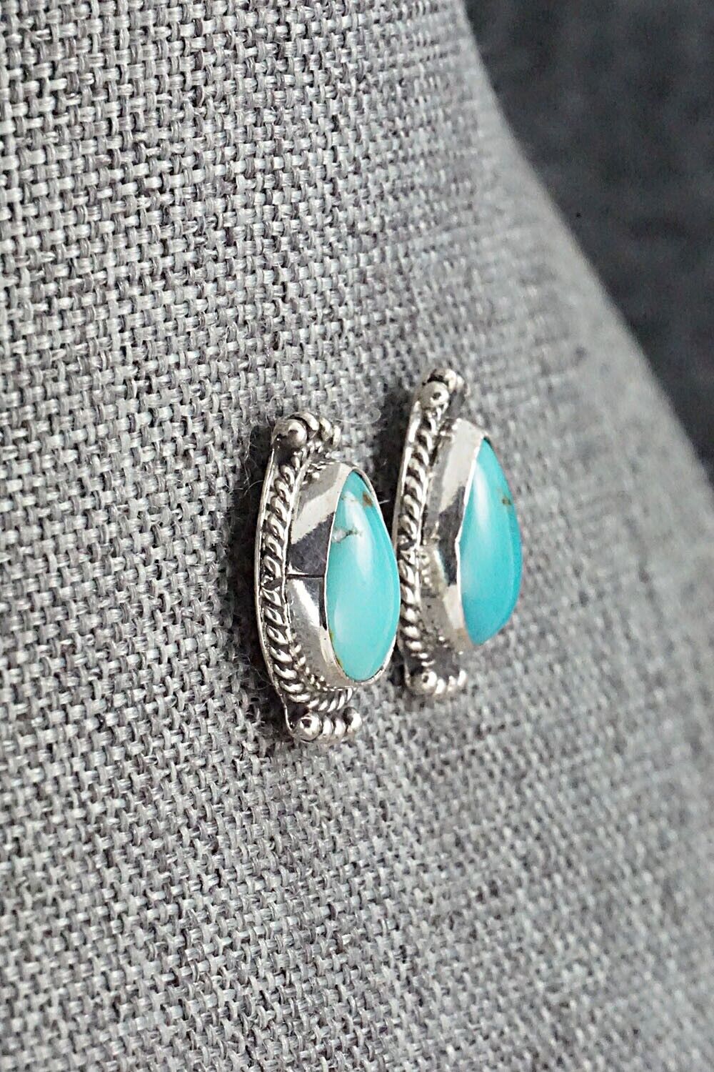 Turquoise & Sterling Silver Earrings - Jan Mariano