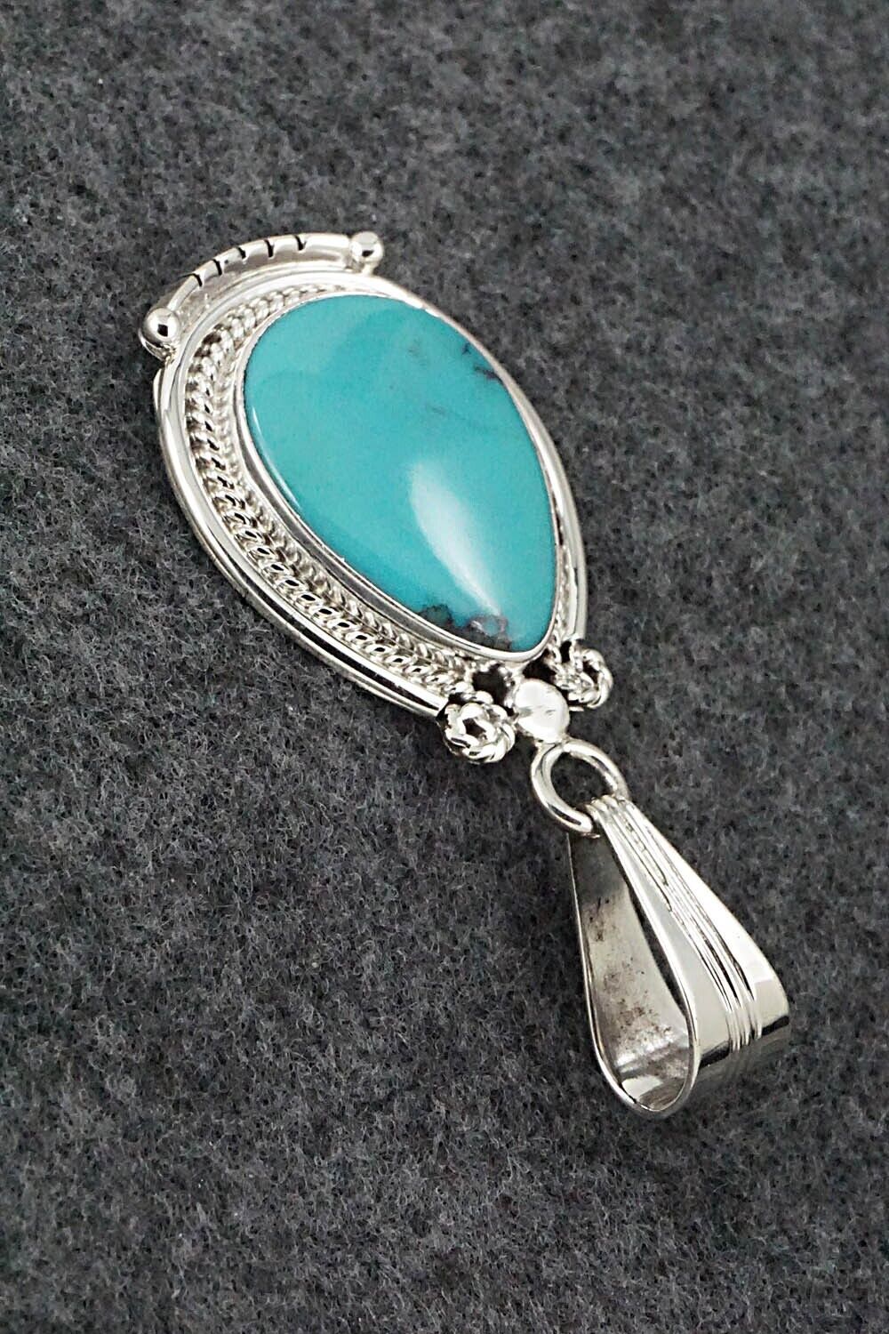 Turquoise & Sterling Silver Pendant - Samuel Yellowhair
