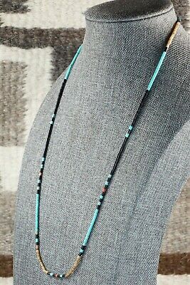 Turquoise, Shell, Coral & Sterling Silver Necklace - Esquipula Tenorio
