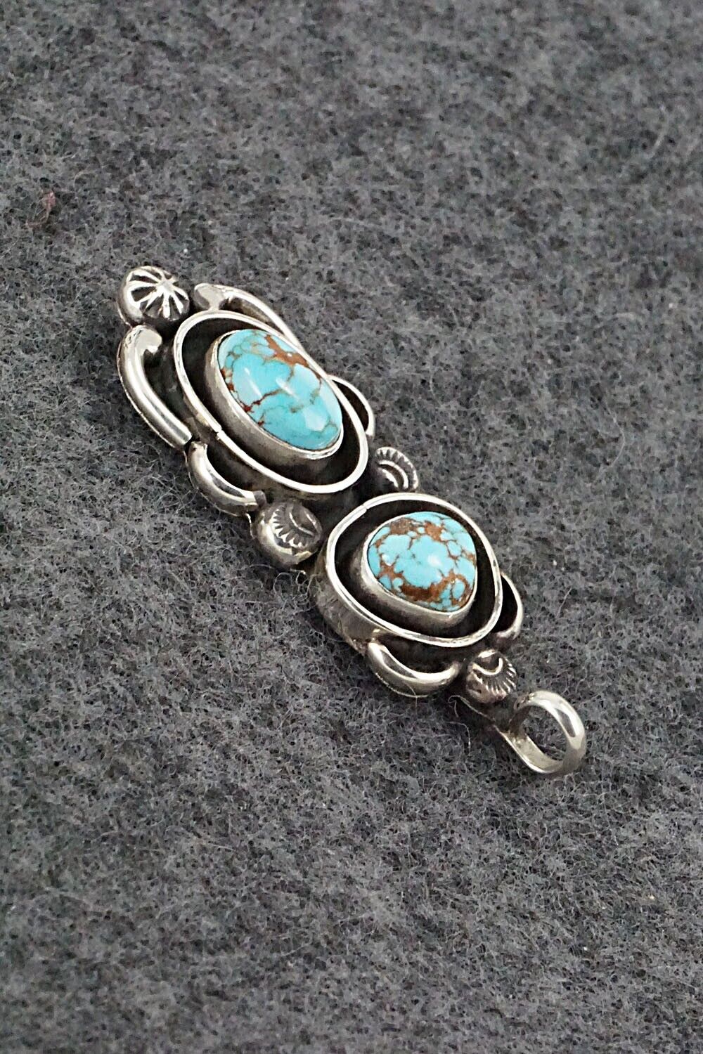 Turquoise & Sterling Silver Pendant - Roger Lewis