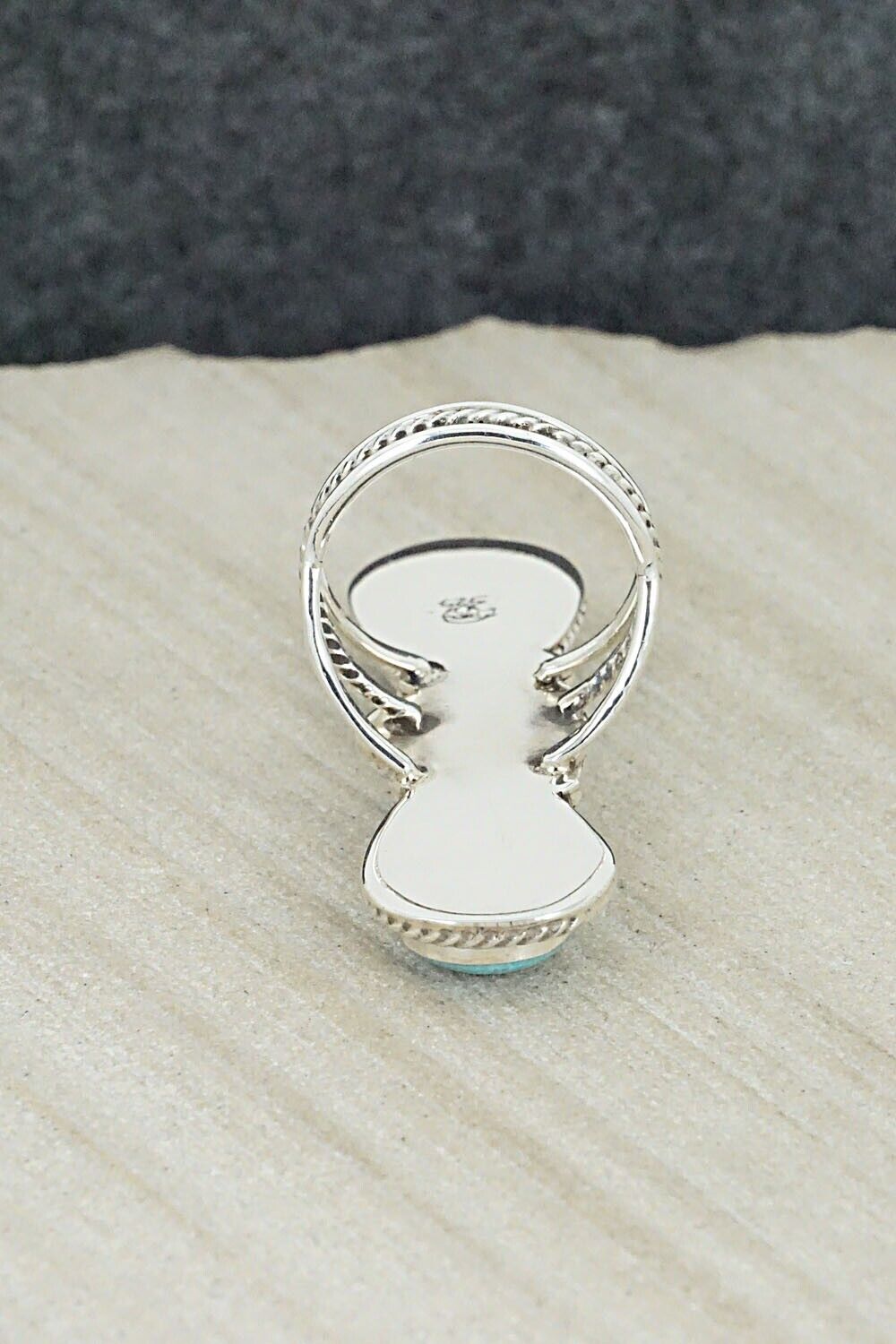 Turquoise and Sterling Silver Ring - Bucky Belin - Size 6.5
