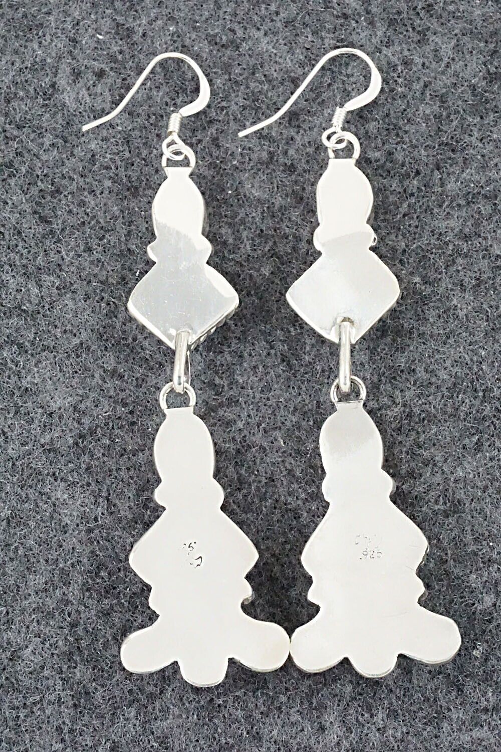 Turquoise, Spiny Oyster & Sterling Silver Earrings - Sharon McCarthy