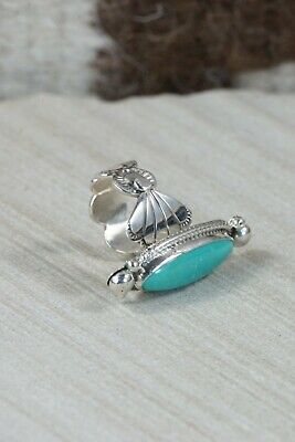 Navajo Turquoise and Sterling Silver Ring - Native American - Size 4.5