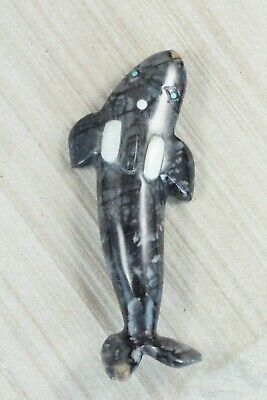 Whale Zuni Fetish Carving - Todd Etsate